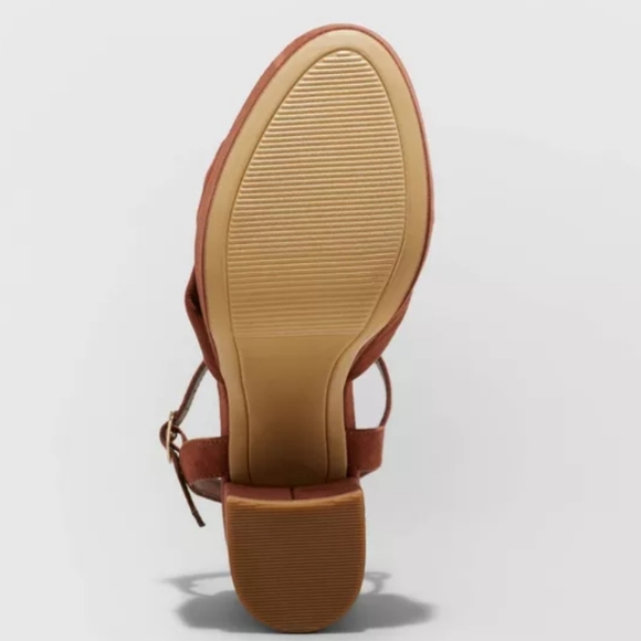 A new day Riah Brown Open Toe Ankle Strap Chunky Platform Heels NWT Sz. 9M - Picture 7 of 7